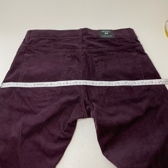 Club Monaco Super Slim Fit Corduroy Pants Burgundy - Picture 9 of 15